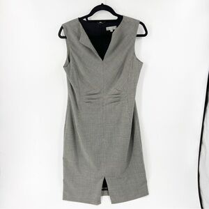 ✅ UNGER HERRINGBONE SHEATH DRESS BLACK/WHITE SIZE 10